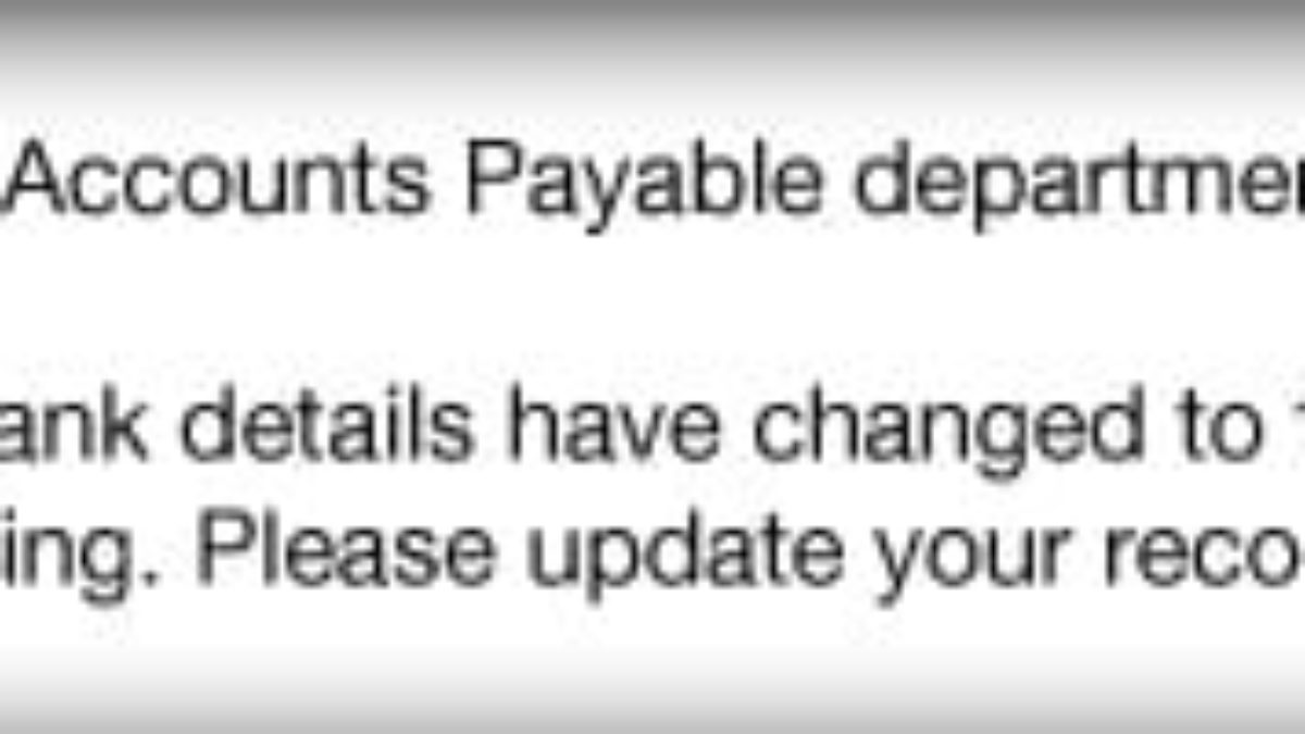 Suppliers Bank Details Change Scam Detector