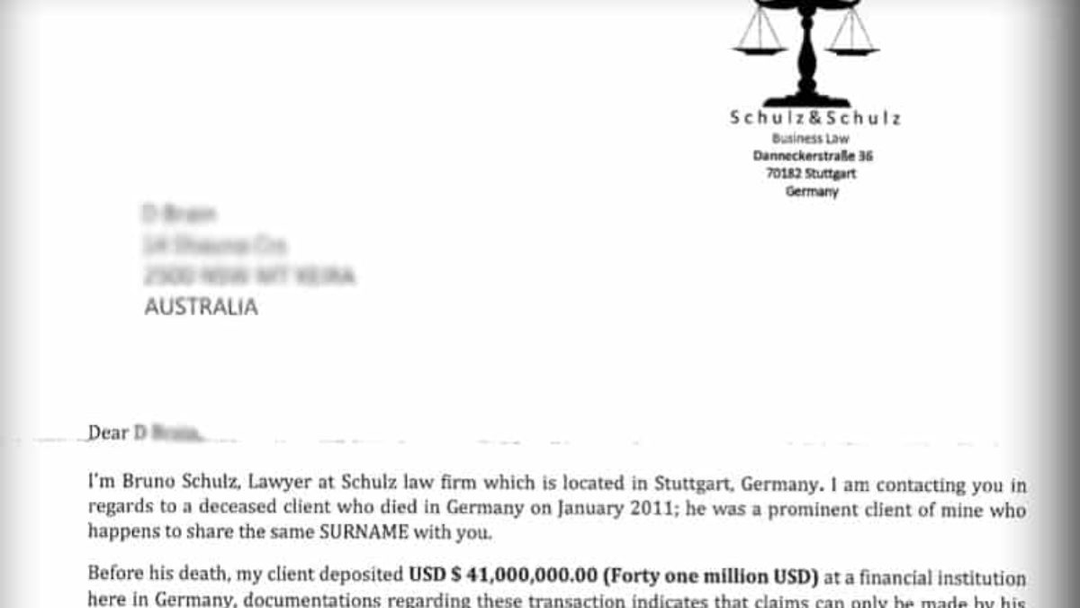 Car Accident Cash Settlement Letter from www.scam-detector.com