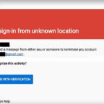 new google sign-in scam