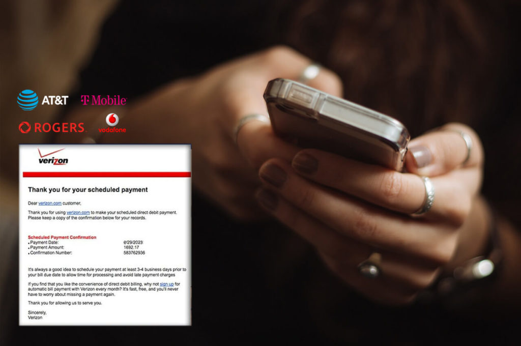 scheduled payment scam Verizon