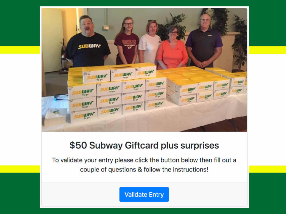 subway rewards facebook