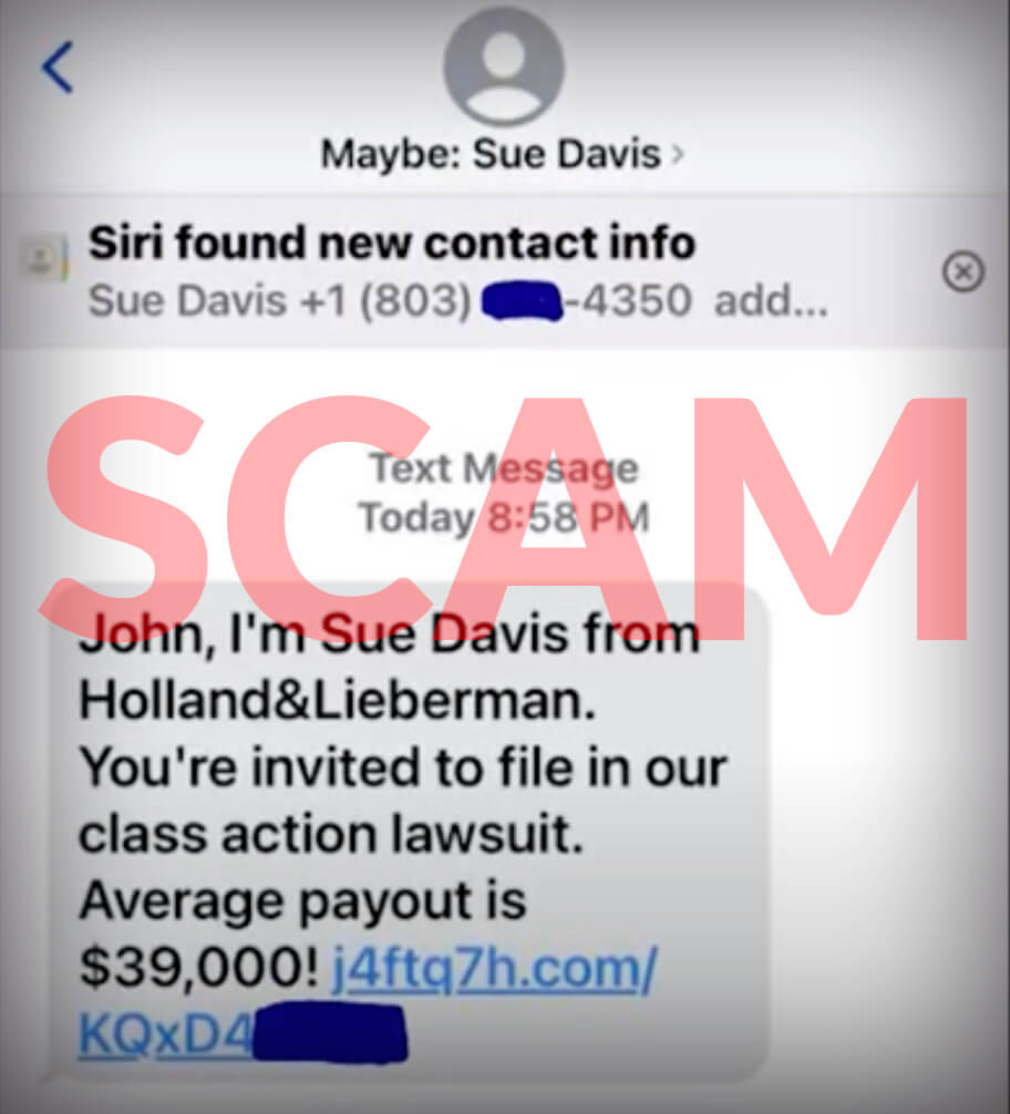 Holland and Lieberman lawsuit scam