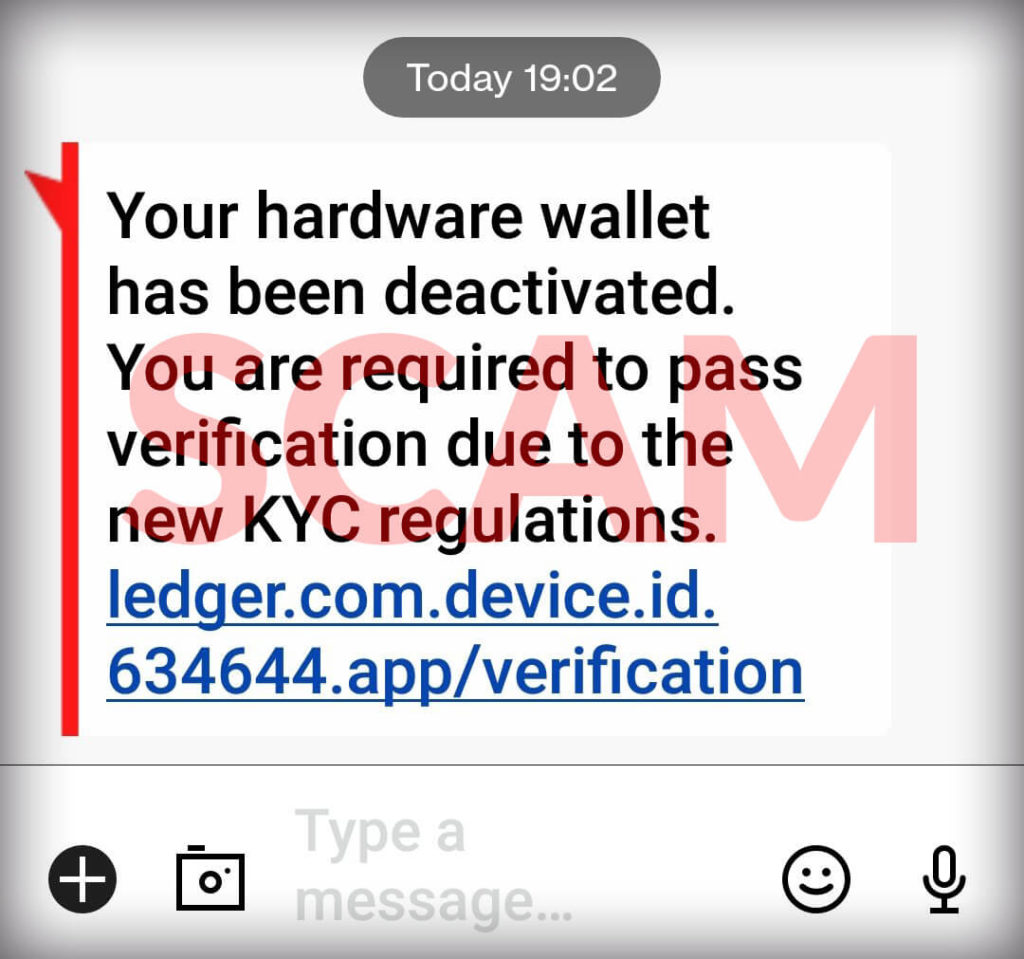 Ledger Text Message Scam (2023) Scam Detector