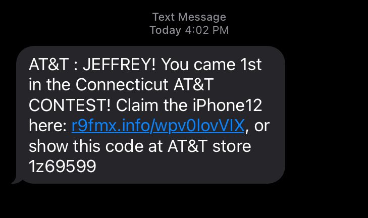 AT&T text message