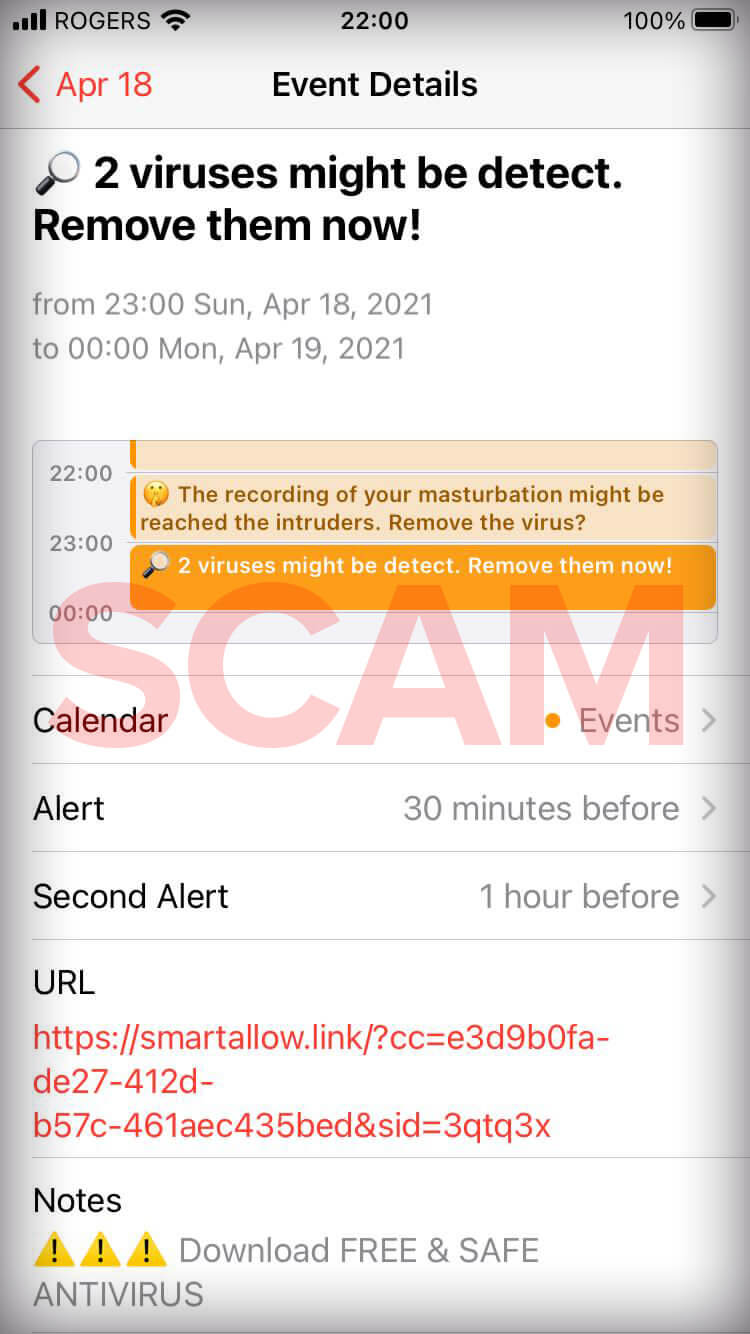 Calendar Virus iPhone Fix