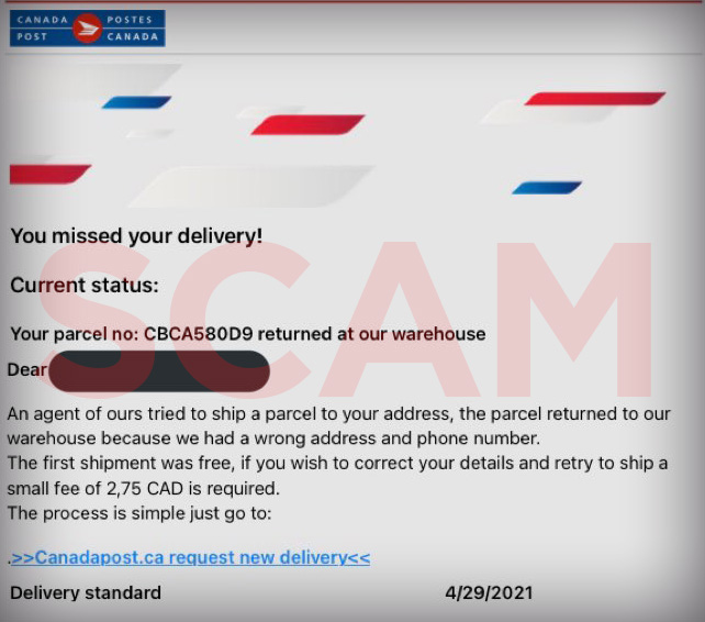 canada post email