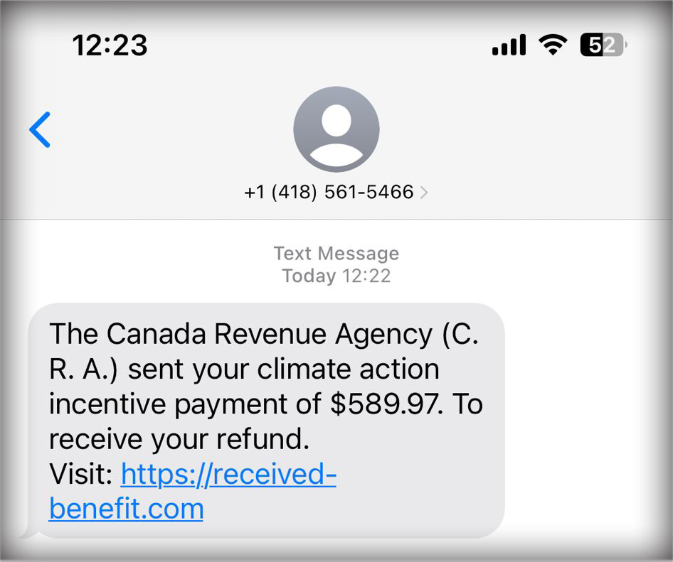 CRA text message