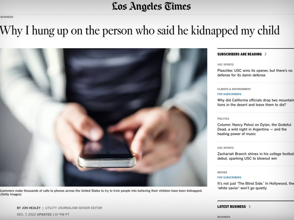 scam detector LA Times