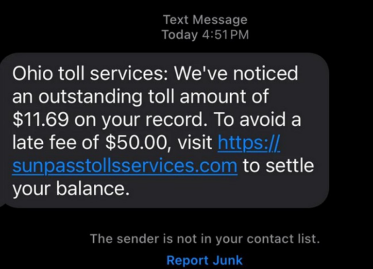 Credit Collection Services Ez Pass Text Message Beware of Toll Phishing Scams [E-ZPass, SunPass, NZTA, CTR, 407ETR