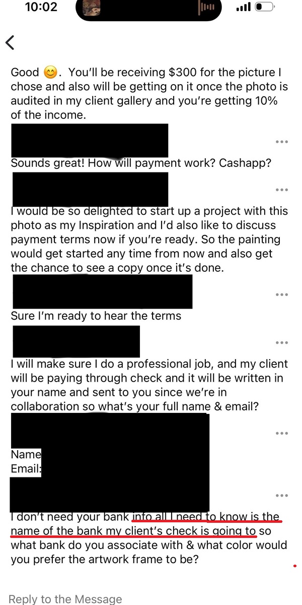 muse scam bank info