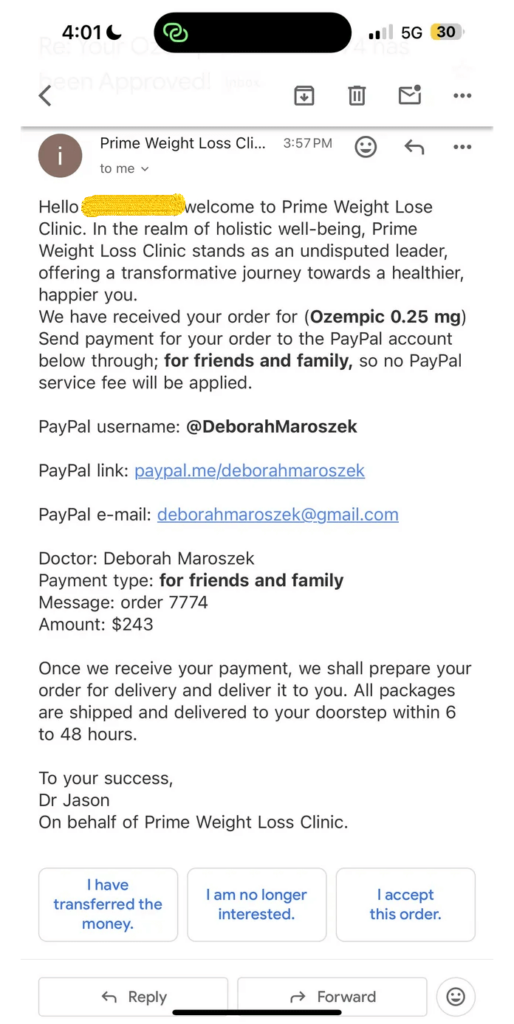 Ozempic Scam