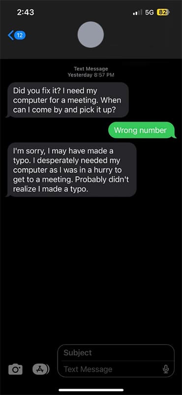 What Is the “Wrong Number” Text Scam 1