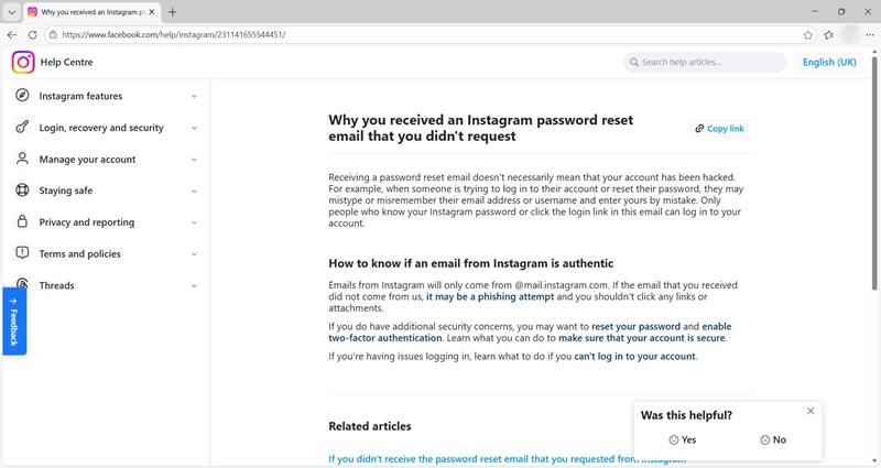 What to Know About Instagram Password Reset Fraud 1