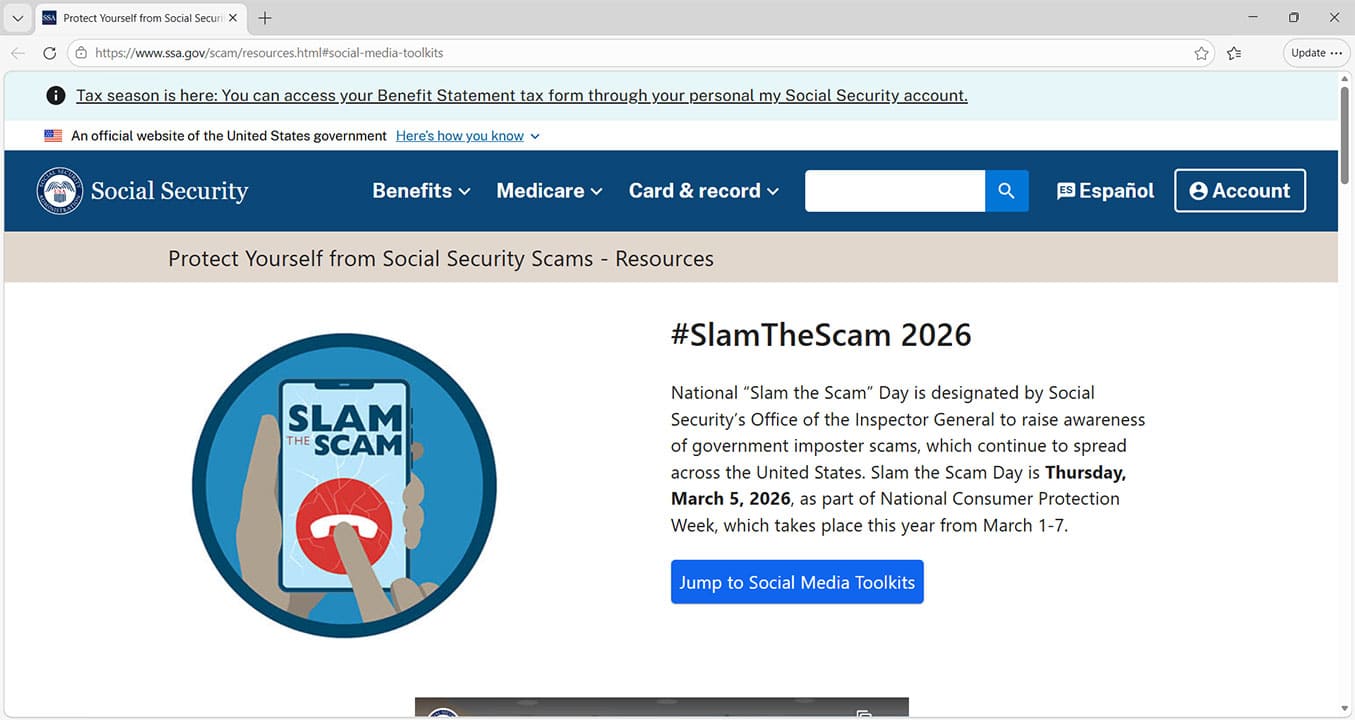 Clue Yourself in on Social Security Scams This “Slam the Scam” Day 1