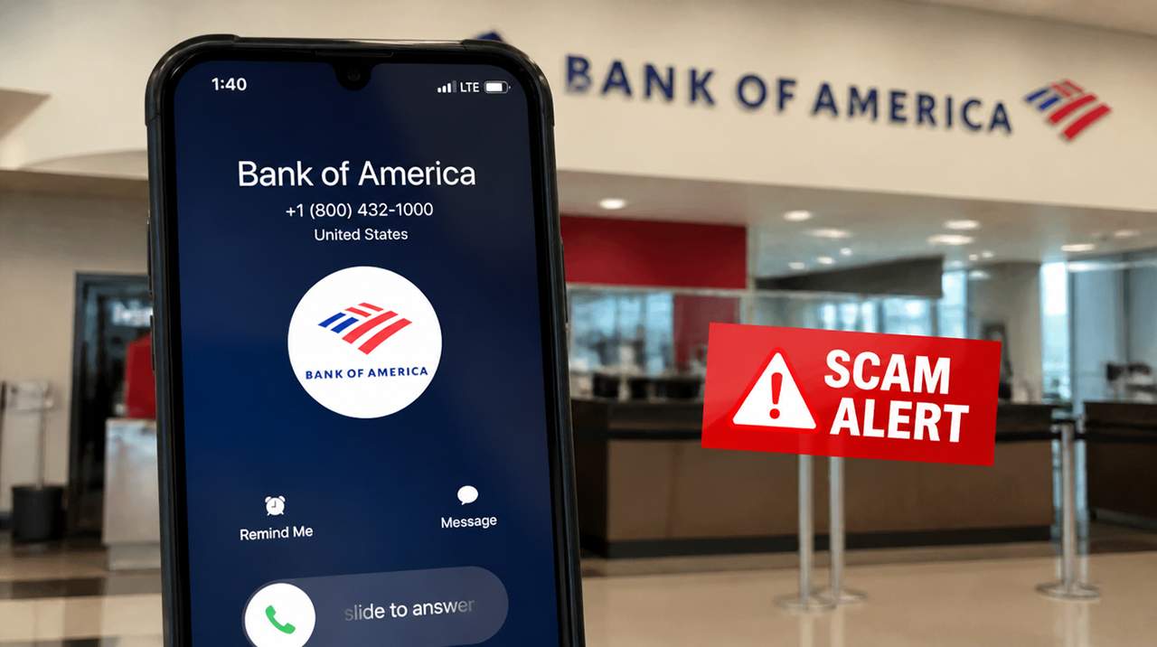 Is the Bank of America Asking You to Call It’s Probably a Scam