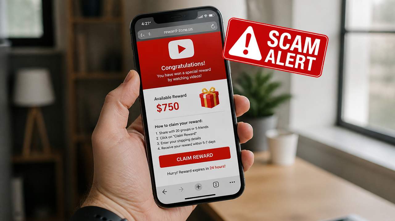 What Is the YouTube Rewards Scam (And How to Protect Your Account)