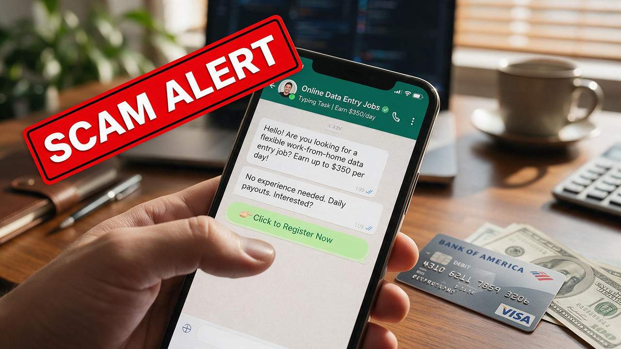 WhatsApp Task Scams How Fake “Data Entry” Jobs Drain Your Savings